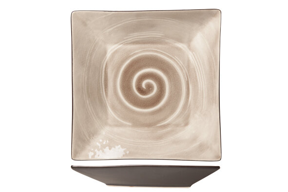 Plat bord vierkant 26 cm Volcano