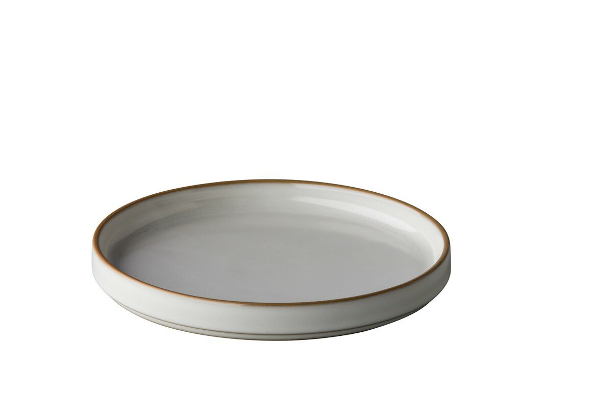 Bord 20 cm stapelbaar lage rand Q Authentic Japan Wit
