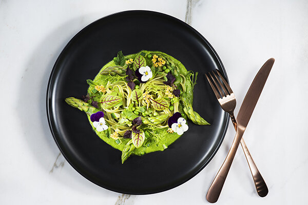 Bord rond zwart 26,5 cm Okinawa