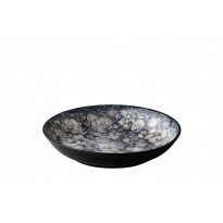 Bord diep 21 cm Q Authentic Bubble zwart