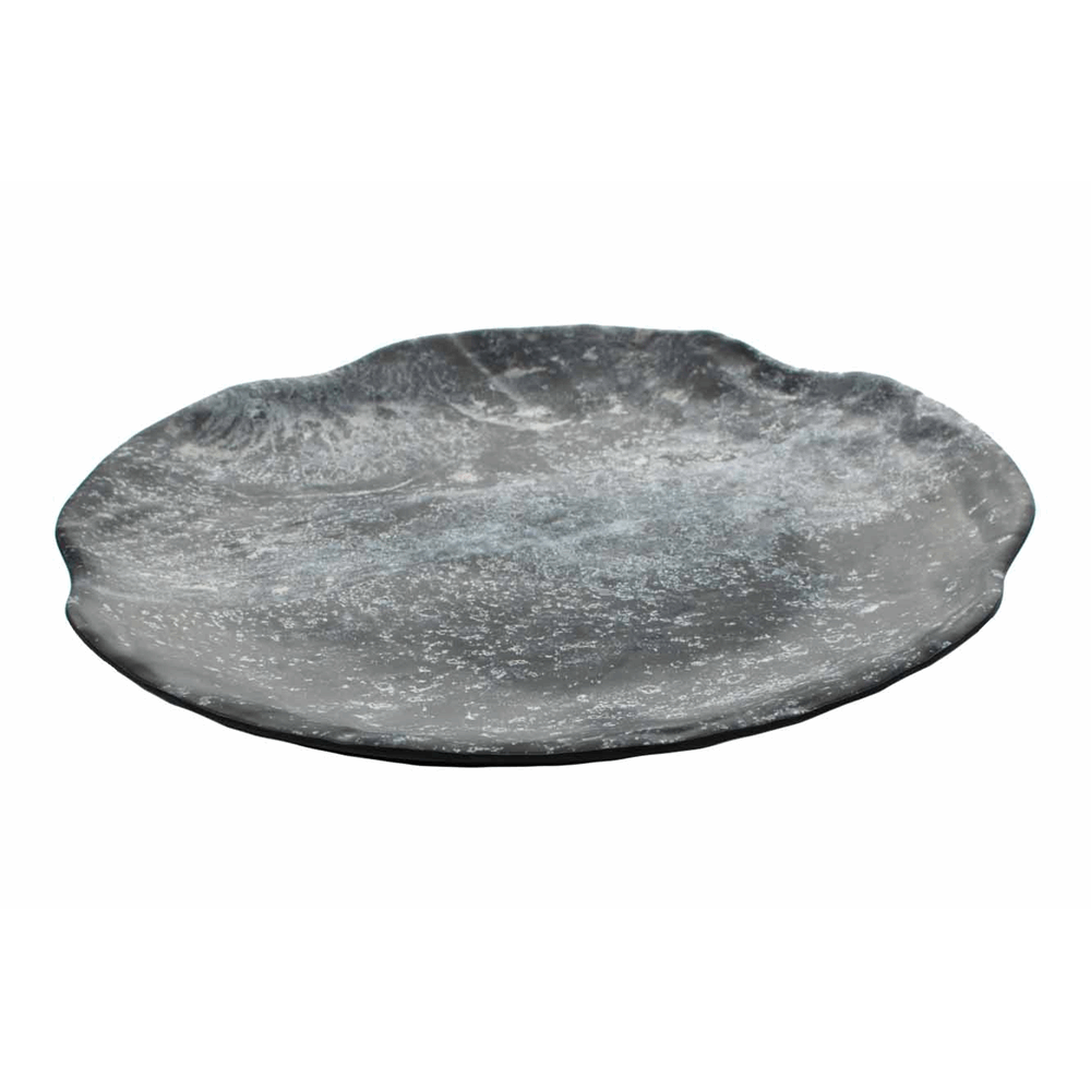 Bord 31 cm Endure Melamine zwart/marmer