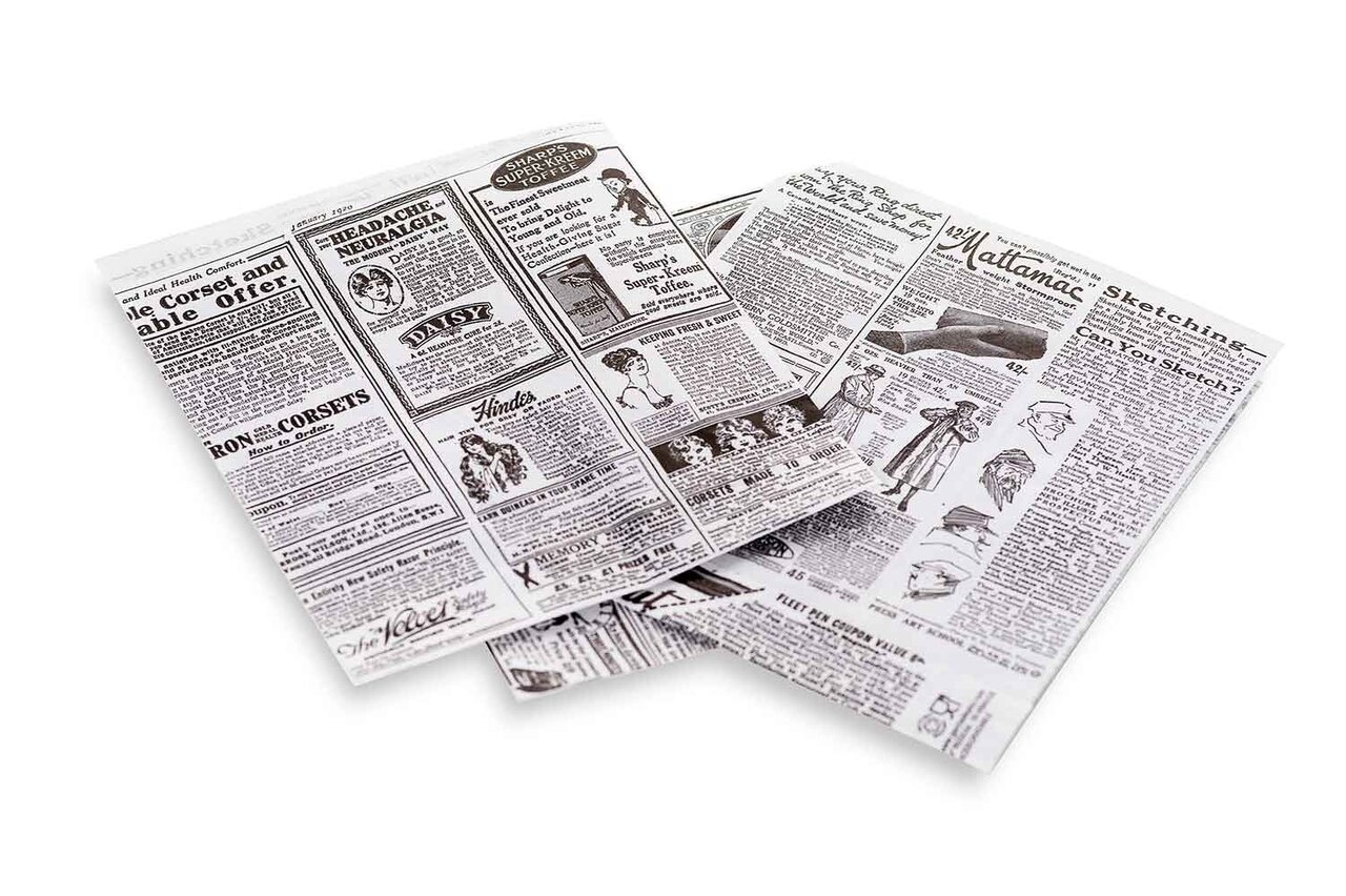 Vetvrij papier hamburger zakje klein Times 1000 stuks