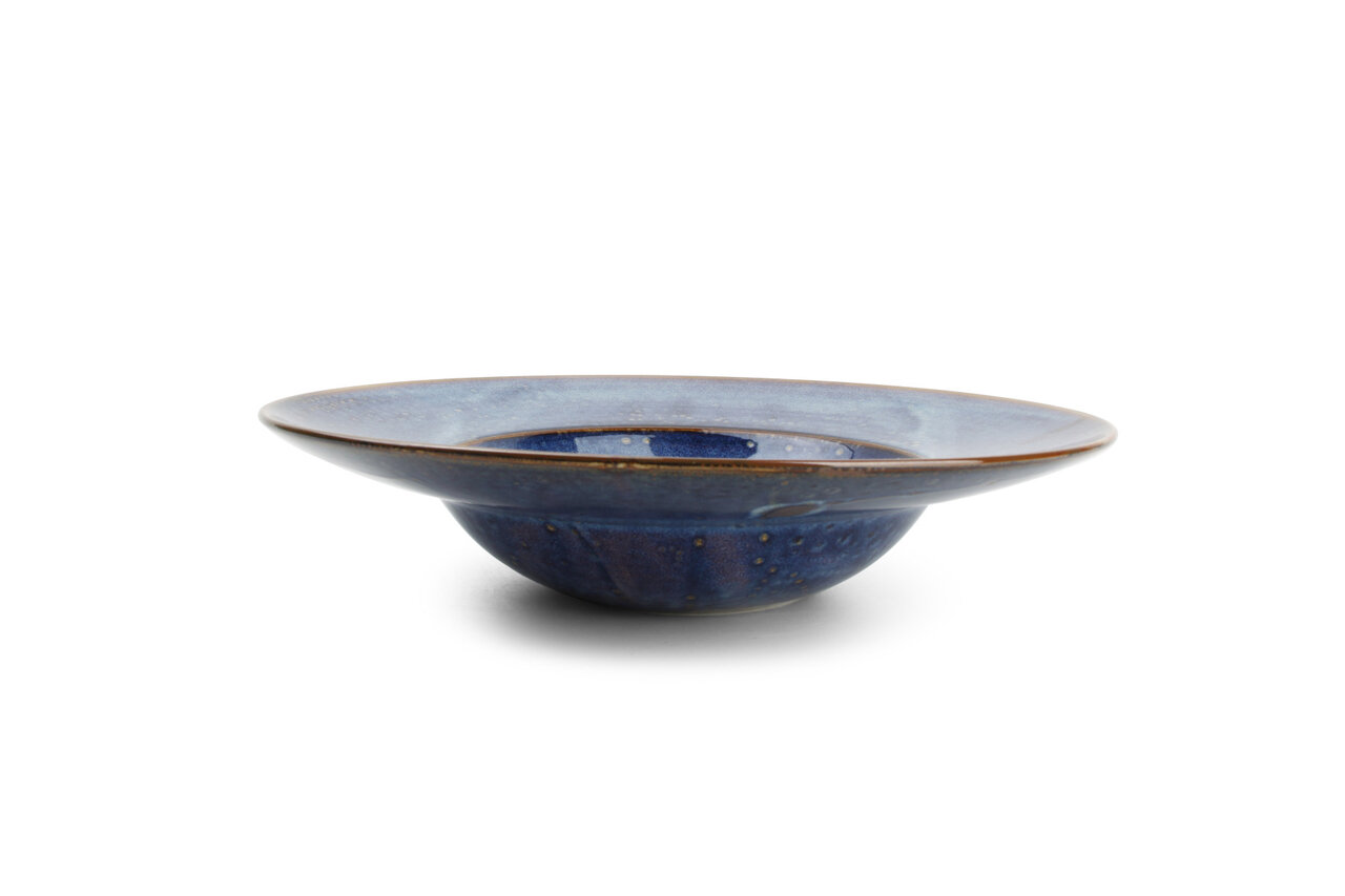 Bord diep met brede rand 27,5 cm Nova blauw