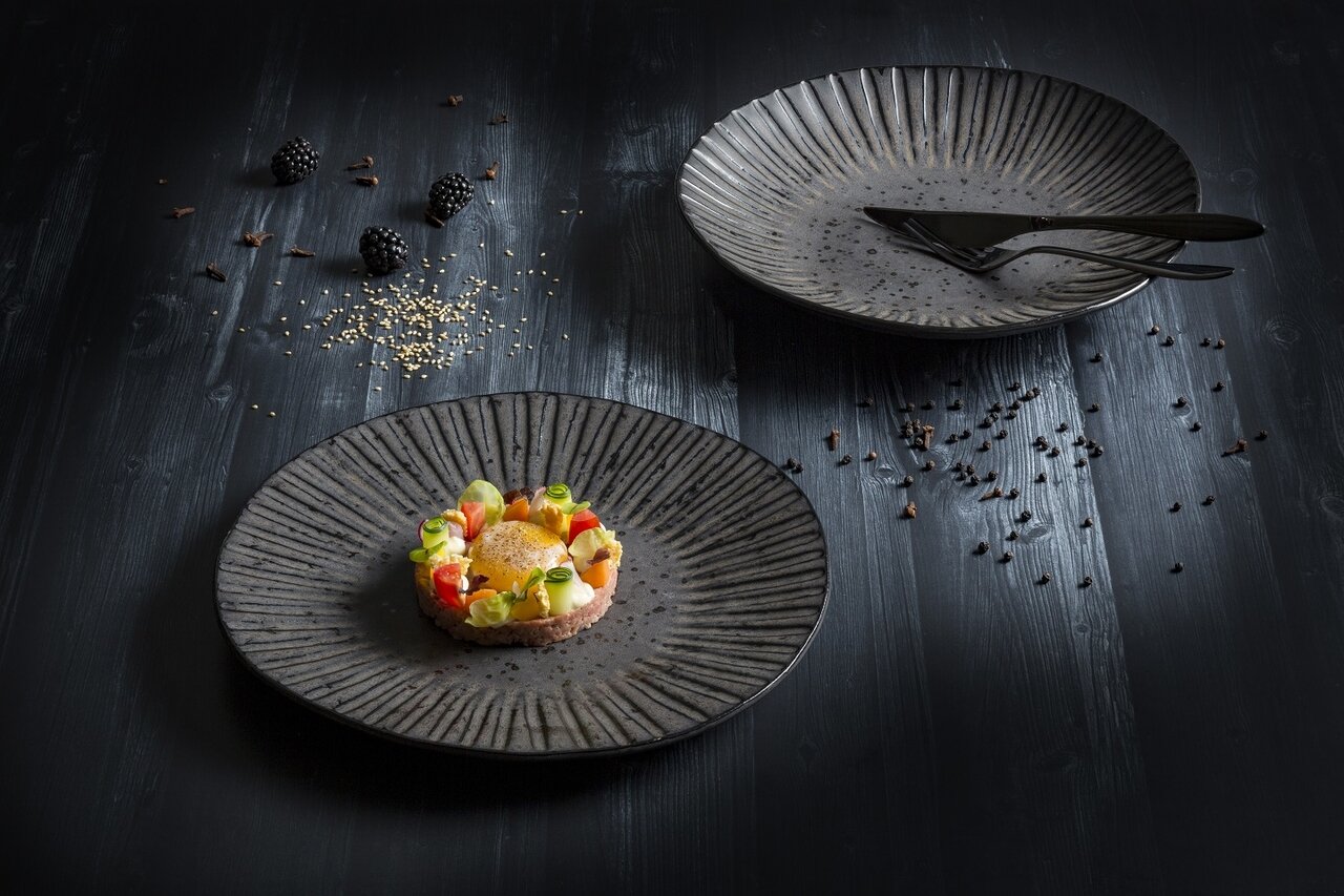 Tafelvork Gioia Gun Metal zwart 18/10