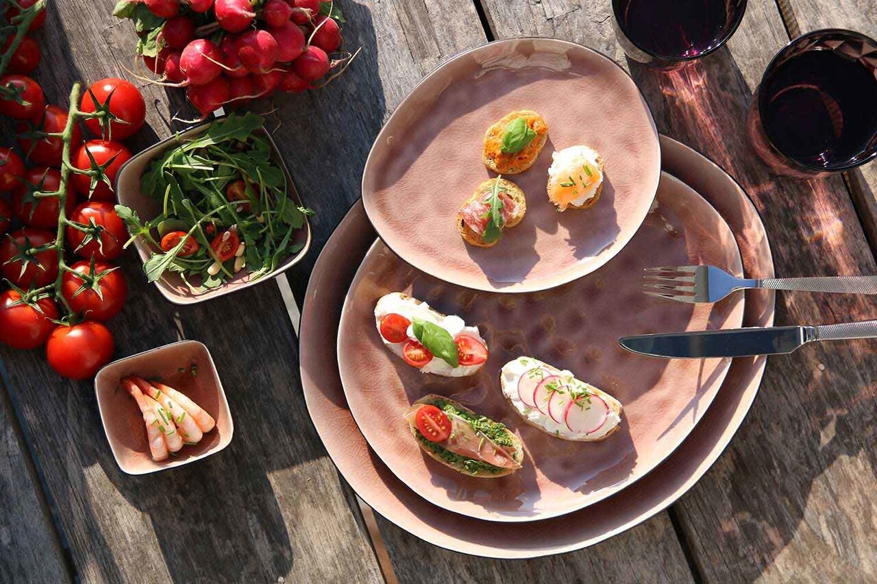 Bord ovaal 19,5 cm Laguna Old Rose