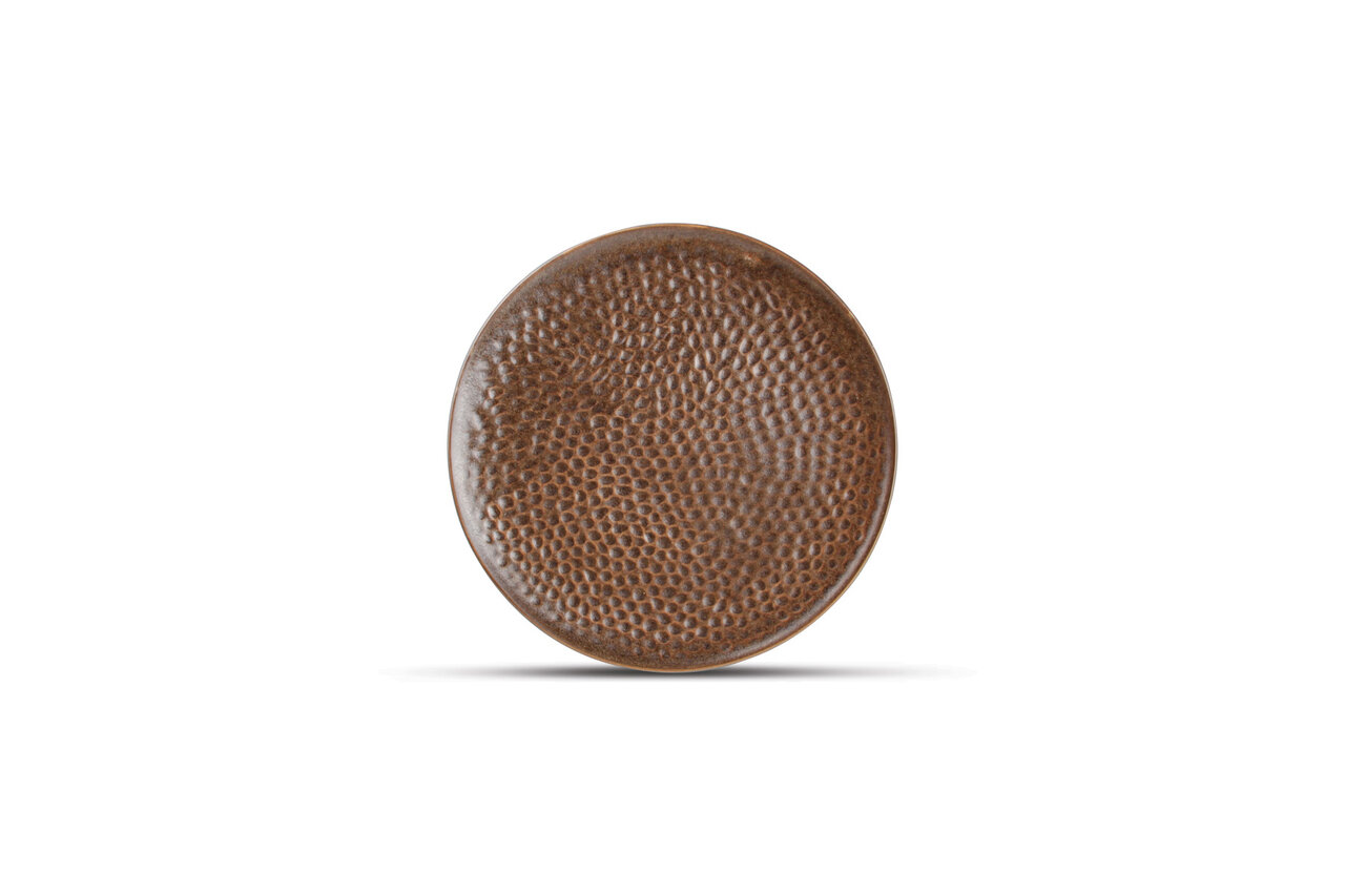 Bordje 15,5 cm Brass Copper Hammered
