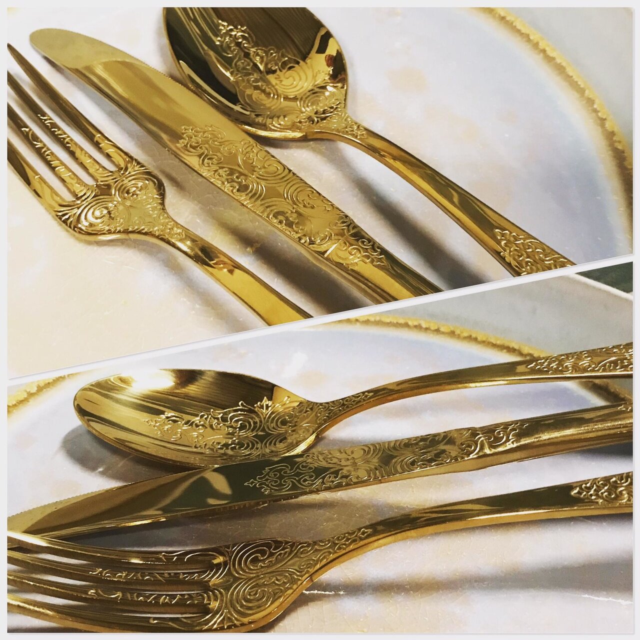 Tafelmes Antique Gold