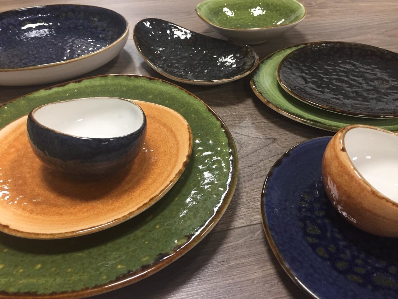 Bord 17 cm Triangle bruin Jersey