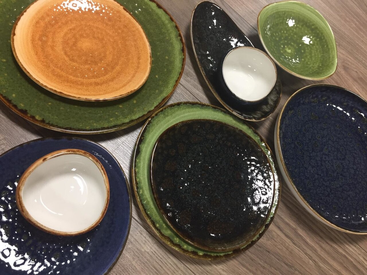 Bord 21 cm Triangle groen Jersey