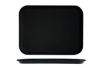 Dienblad 41 x 30 cm fiberglas zwart