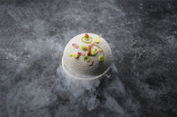 Ronde kom met deksel 15,8 cm Vulcano wit Raw by Kevala