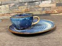 Kop 25 cl en ovale schotel Nova Sapphire