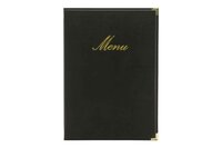 Menukaart Classic insteek A4 zwart