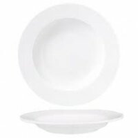 Diep bord 23 cm brede rand wit Gural Delta 