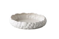 Diep bord gebogen 24,5 cm Bubble wit Raw by Kevala