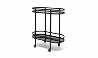 Serveerwagen 2-lagen 71 x 32 x 79 cm Zwart Bar