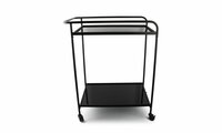Serveerwagen 2-lagen 66 x 40 x 83,5 cm Zwart Bar