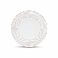 Bord 27,5 cm gestreept White Brass