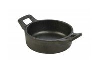 Gietijzer pannetje rond 11 cm met handvatten