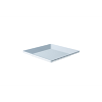 Bord 15,2 cm vierkant wit melamine