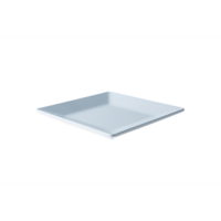 Bord 18,5 cm vierkant wit melamine