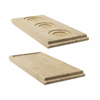 Presentatiebord bamboe met 3 spiegels Twist & Serve