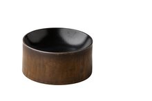 Toren bord 16 cm zwart satijn goud Raw by Kevala