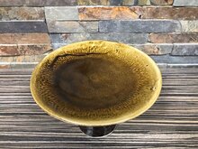 Toren bord op voet 18 cm goud bruin Raw by RBC