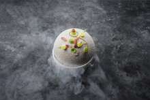 Ronde kom met deksel 15,8 cm Vulcano wit Raw by Kevala