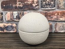 Ronde kom met deksel 15,8 cm Vulcano wit Raw by Kevala