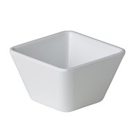 Vierkant bakje 8,9 cm wit melamine