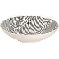 Palmer Schaal Leaf 19 cm Wit met Zwart