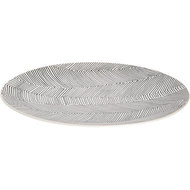 Palmer Bord Leaf 27 cm Wit en Zwart