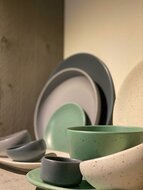 Bord diep 26,5 cm Tinto mat donkergrijs