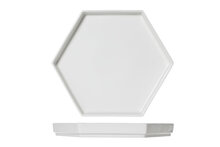 Zes hoekig bord 28 cm x 24 cm HIve 