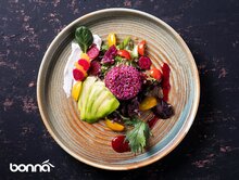 Bord 21 cm Coral Brown Green