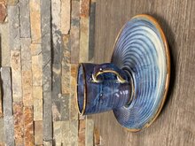 Beker 32 cl en ovale schotel Nova Sapphire