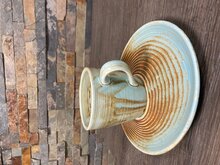 Beker 32 cl en ovale schotel Coral