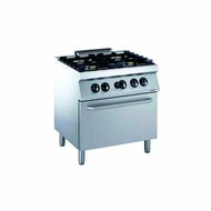 Gasfornuis 4BR met Gasoven Combisteel Pro 700