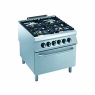 Gasfornuis 4BR met Elektrische Oven Combisteel Pro 900
