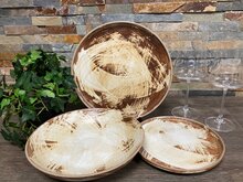 Schaaltje 8 cm brown Brush