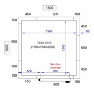 Koel-/Vriescel 2200 Hoog Combisteel