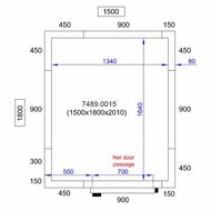 Koel-/Vriescel 4 m3 Combisteel