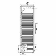 Koelkast 350L Wit Glazen Deur Combisteel