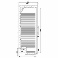 Koelkast 570L Wit Glazen Deur Combisteel