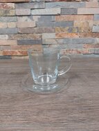 Theeglas 40 cl met schotel 14 cm