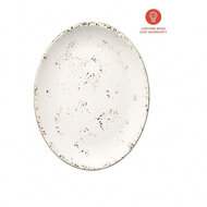 Bord ovaal 25 cm Bonna Grain Off-white