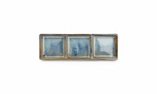 Serveerschaal met vakjes 24x8cm Blue Nova