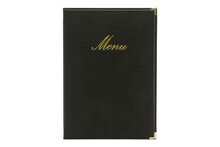 Menukaart Classic insteek A4 zwart