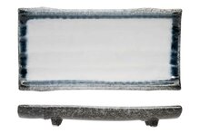 Serveerschaal op pootjes rechthoek 24,5 x 12,5 cm Sea Pearl